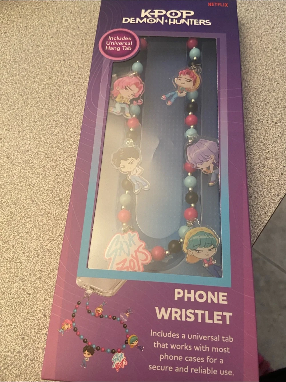 Pink & Turquoise Phone Wristlet